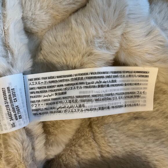 Hollister Faux Suede/Fur Coat in Tan Size Small - Picture 7 of 7